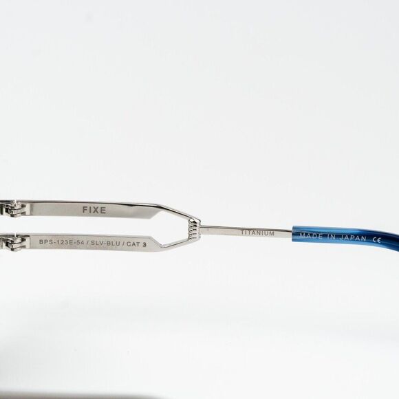 Balmain Women Sunglasses Titanium Silver Blue Mirror Geometric FIXE BPS-123E-54 - Picture 11 of 13